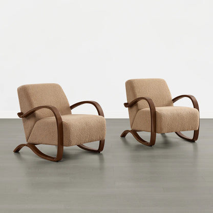 Beau Curved Upholstered Accent Chair