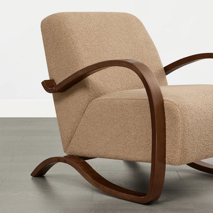 Beau Curved Upholstered Accent Chair