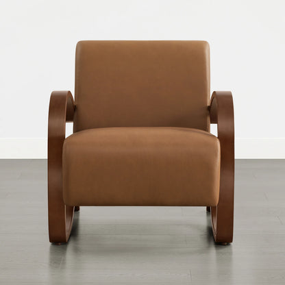 Beau Curved Upholstered Accent Chair
