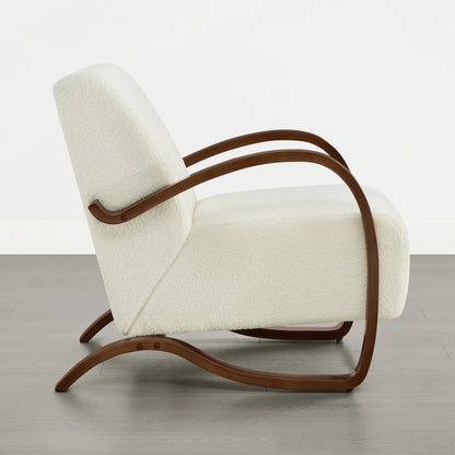 Beau Curved Upholstered Accent Chair