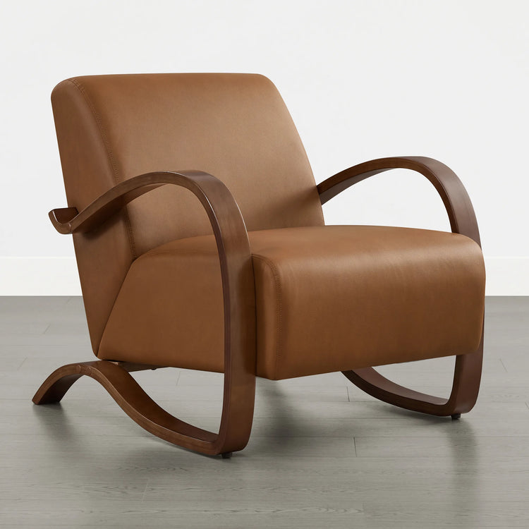 Beau Curved Upholstered Accent Chair