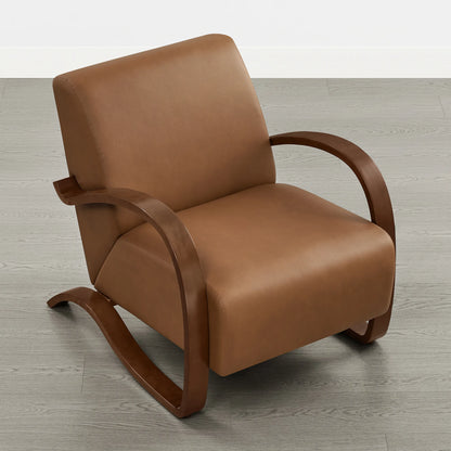 Beau Curved Upholstered Accent Chair