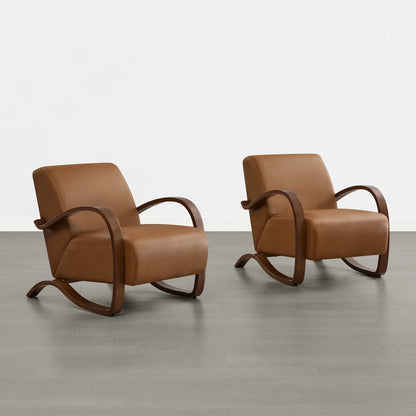 Beau Curved Upholstered Accent Chair