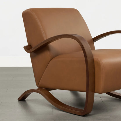 Beau Curved Upholstered Accent Chair