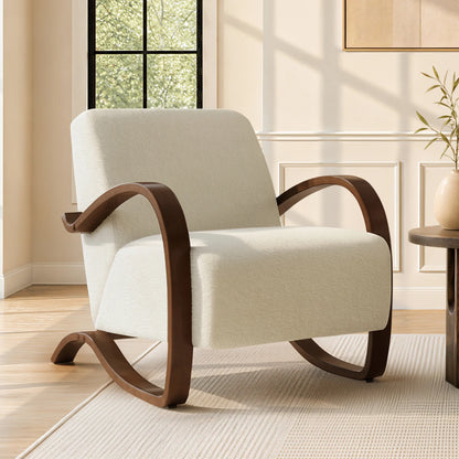 Beau Curved Upholstered Accent Chair