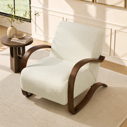 Beau Curved Upholstered Accent Chair
