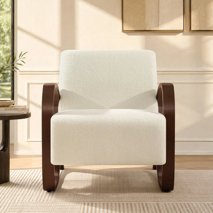 Beau Curved Upholstered Accent Chair