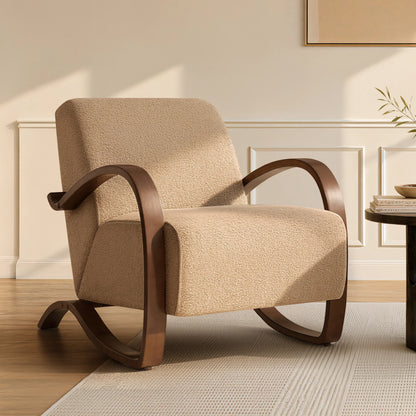 Beau Curved Upholstered Accent Chair