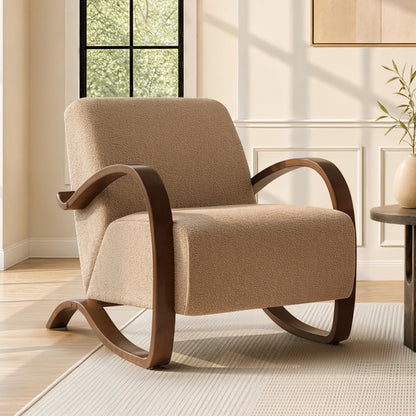 Beau Curved Upholstered Accent Chair