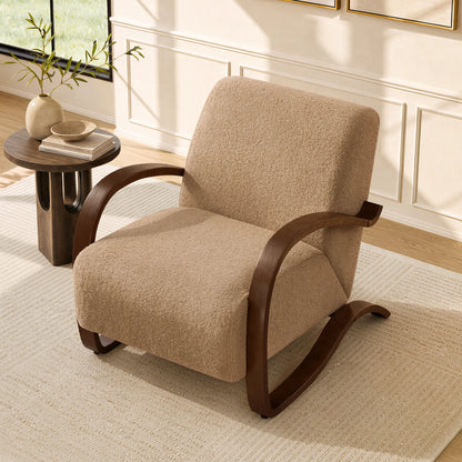 Beau Curved Upholstered Accent Chair