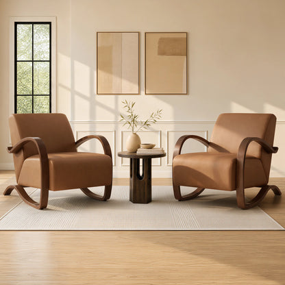 Beau Curved Upholstered Accent Chair