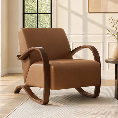 Beau Curved Upholstered Accent Chair