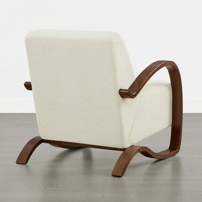 Beau Curved Upholstered Accent Chair