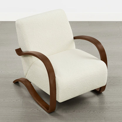 Beau Curved Upholstered Accent Chair