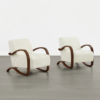 Beau Curved Upholstered Accent Chair