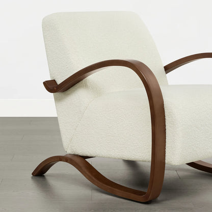 Beau Curved Upholstered Accent Chair