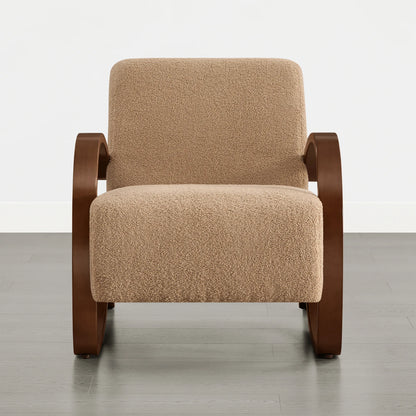 Beau Curved Upholstered Accent Chair