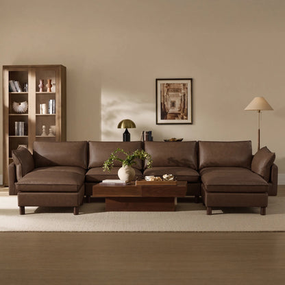 Brendon Modular 6-Seat Sectional Sofa with Wood Leg