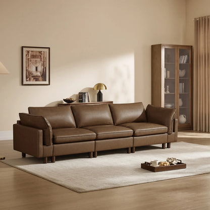 Brendon Modular 3-Seat Sofa with Wood Leg