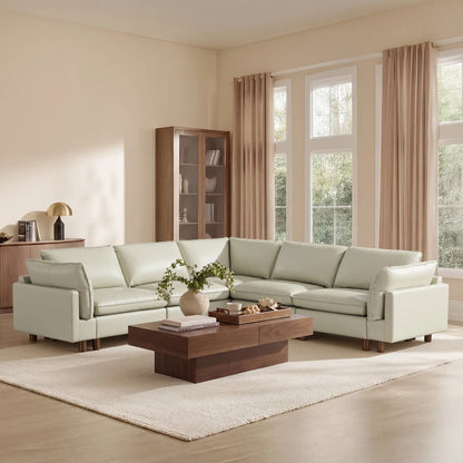 Brendon Modular Corner Sectional Sofa with Wood Leg
