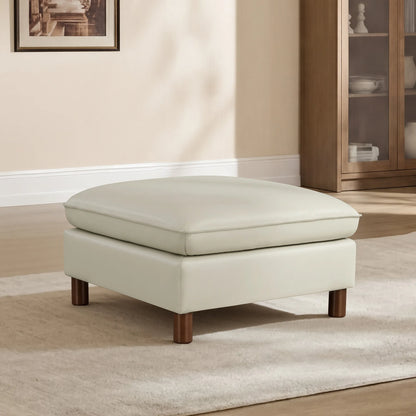 Brendon Modular Ottoman with Wood Leg