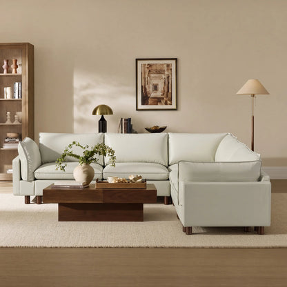 Brendon Modular Corner Sectional Sofa with Wood Leg