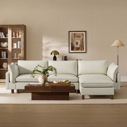 Brendon Modular 4-Seat Sectional Sofa with Wood Leg