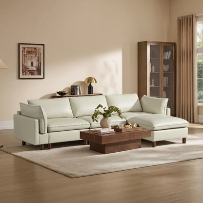 Brendon Modular 4-Seat Sectional Sofa with Wood Leg