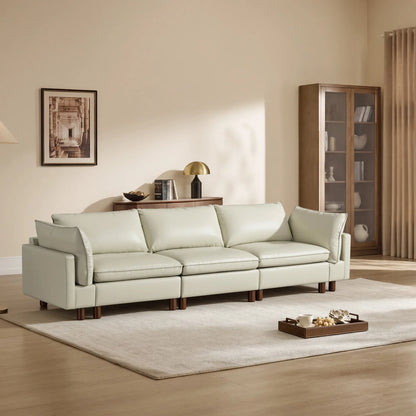 Brendon Modular 3-Seat Sofa with Wood Leg