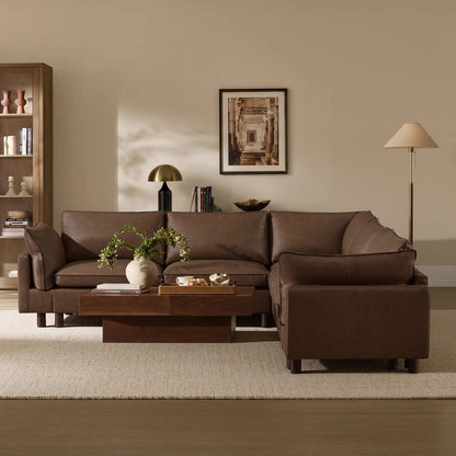 Brendon Modular Corner Sectional Sofa with Wood Leg