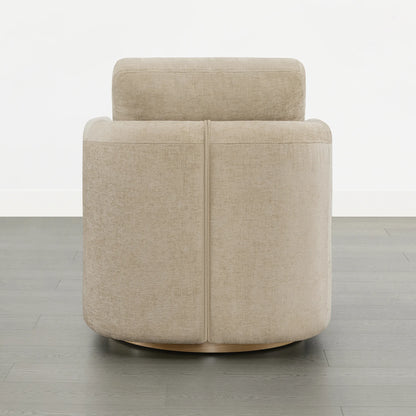 Callan Barrel-Back Chenille Swivel Accent Chair