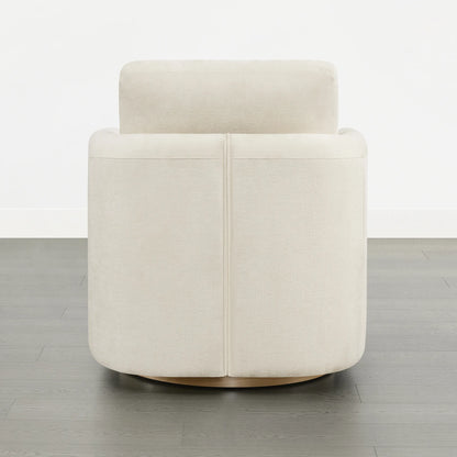 Callan Barrel-Back Chenille Swivel Accent Chair