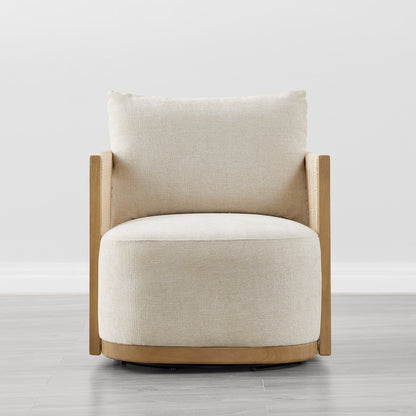 Carl Modern Swivel Rope Accent Chair