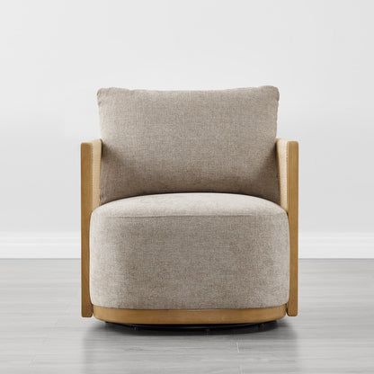 Carl Modern Swivel Rope Accent Chair