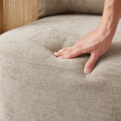 Carl Modern Swivel Rope Accent Chair