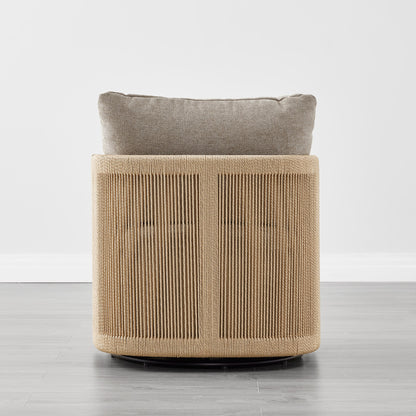 Carl Modern Swivel Rope Accent Chair