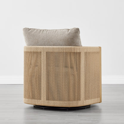 Carl Modern Swivel Rope Accent Chair