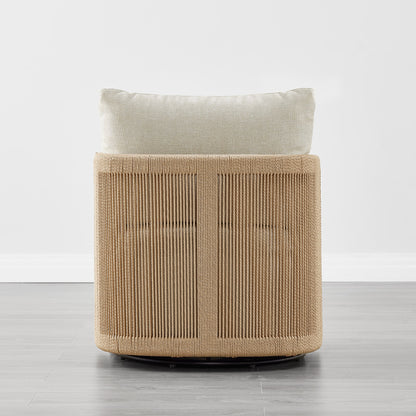 Carl Modern Swivel Rope Accent Chair
