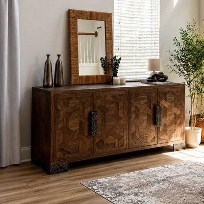 71'' Megan Reclaimed Fir Sideboard with Metal Handles