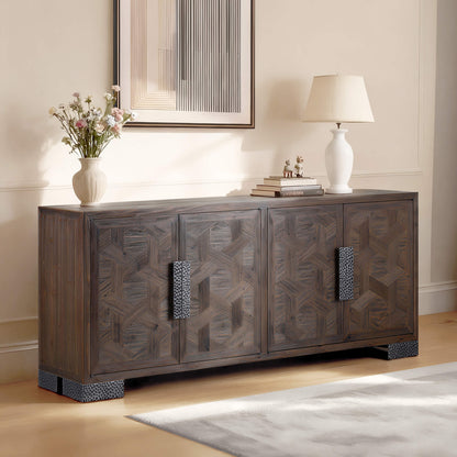 71'' Megan Vintage Fir Sideboard with Metal Handles