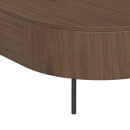 Blake Oval Storage Coffee Table with Two Drawers