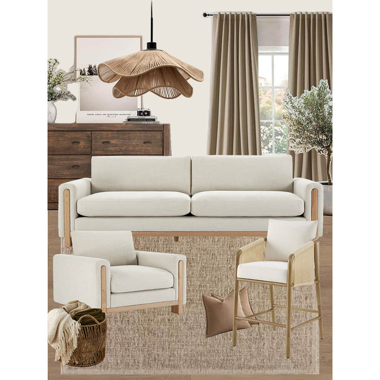 Fall Sale Bundle | Keaton sofa & Armchair & Sienna Stool