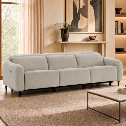Diya Soft & Breathable 3-Seater Reclining Sofa with Power Headrest
