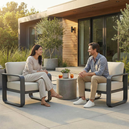 Dylan Modern Outdoor Patio Armchair (Set of 2)