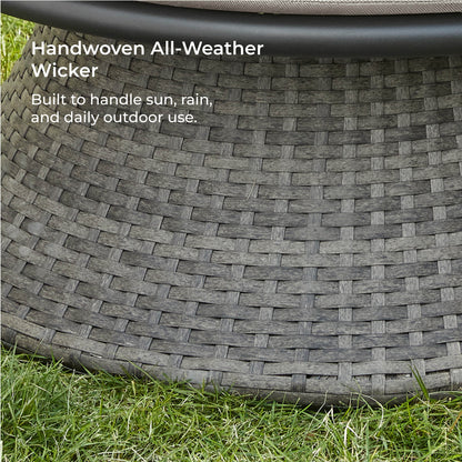 Ellie Rattan Woven Base Outdoor Bistro Set