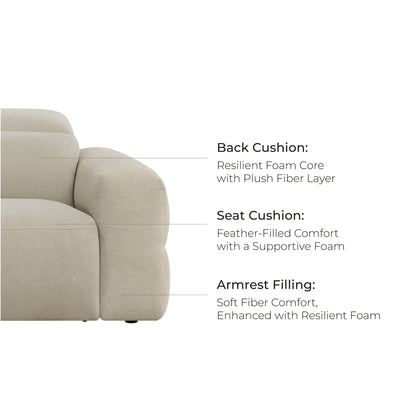 Haley Buttery-Soft 3-Seat Modular Power Reclining Sofa with Power Headrests