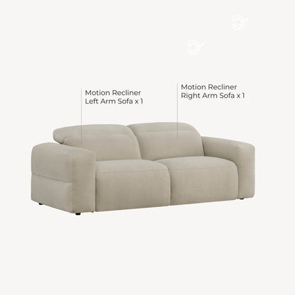 Haley Buttery-Soft 3-Seat Modular Power Reclining Sofa with Power Headrests