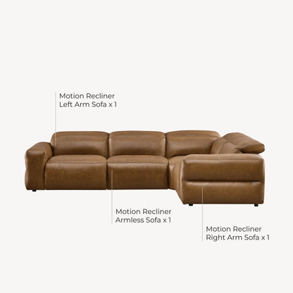 Haley Buttery-Soft 3-Seat Modular Power Reclining Sofa with Power Headrests