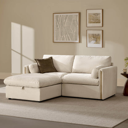 Jonathan Modern Cozy Chenille 3-seat Modular Sofa with Hidden Storage