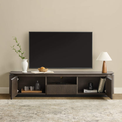 79" Moore Modern Wood TV Stand with Drawer